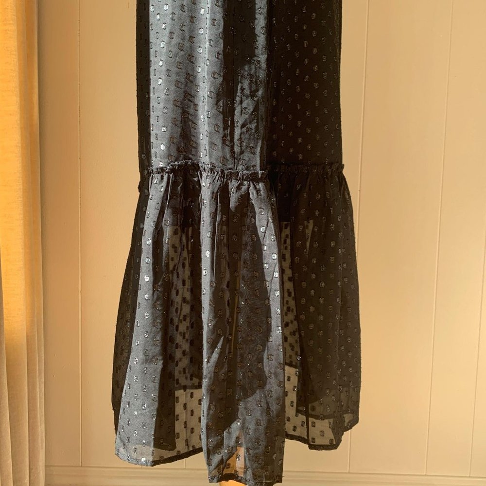 NWT Chiffon Black Long Skirt Sz XS - Picture 4 of 6